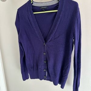 Purple cardigan, women’s medium, banana republic